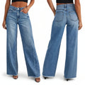 Jeans Wide Leg vaqueros tiro medio
