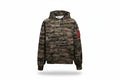 Sudadera con cremallera y capucha en camuflaje de mujer