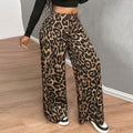 Pantalones de leopardo largos para mujer