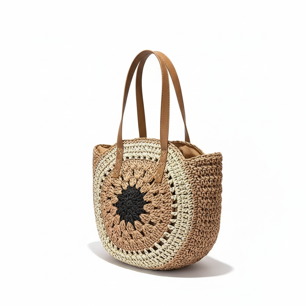 Bolso encordado y colorido para la playa de mujer