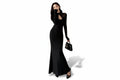 Vestido de cola de pez negro
