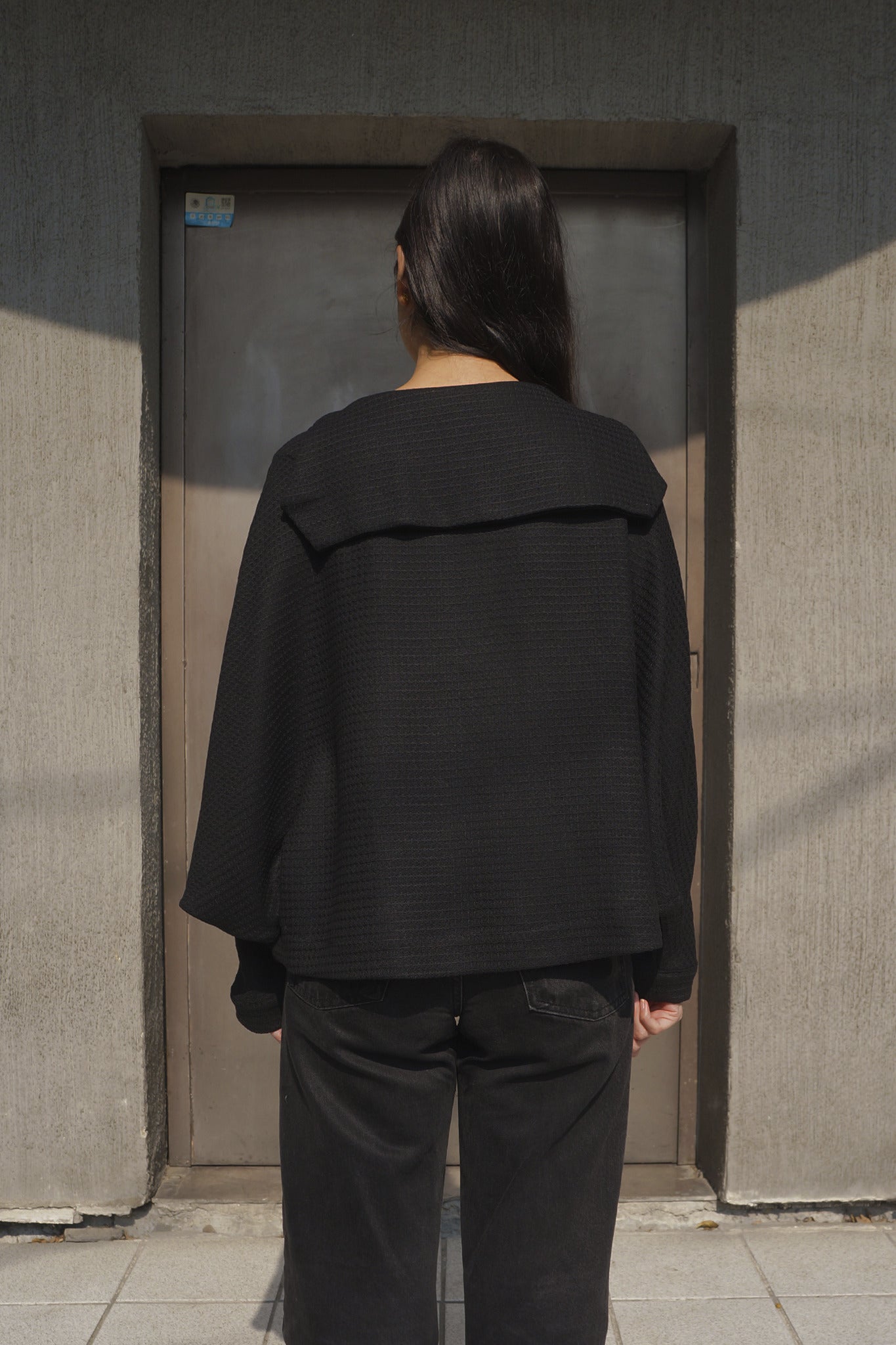 Andrea Wool Crossover Cape Top