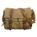 Bolso bandolera vintage UNO estilo militar en color liso
