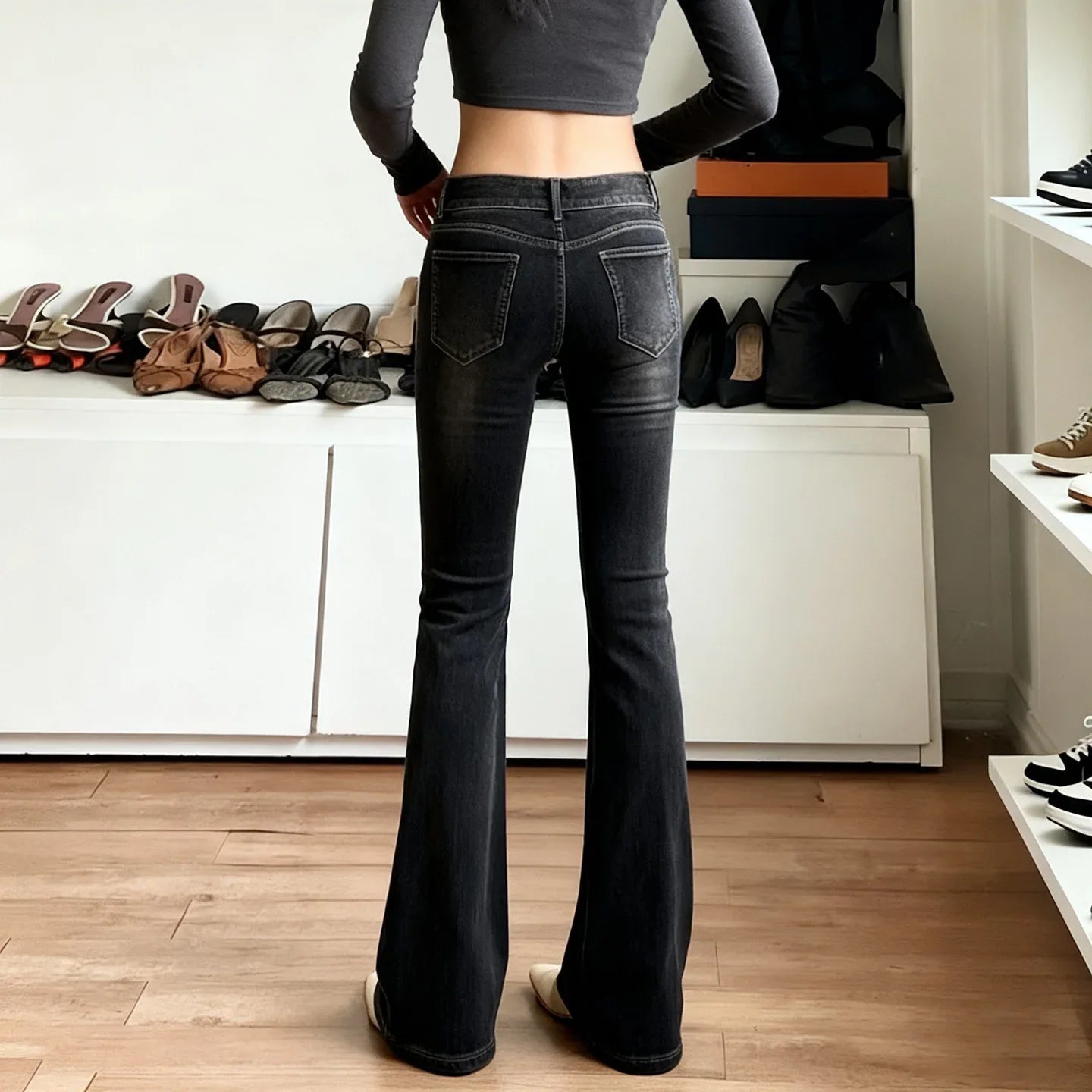Vaqueros ajustados estilo vintage Hot Girl Y2K