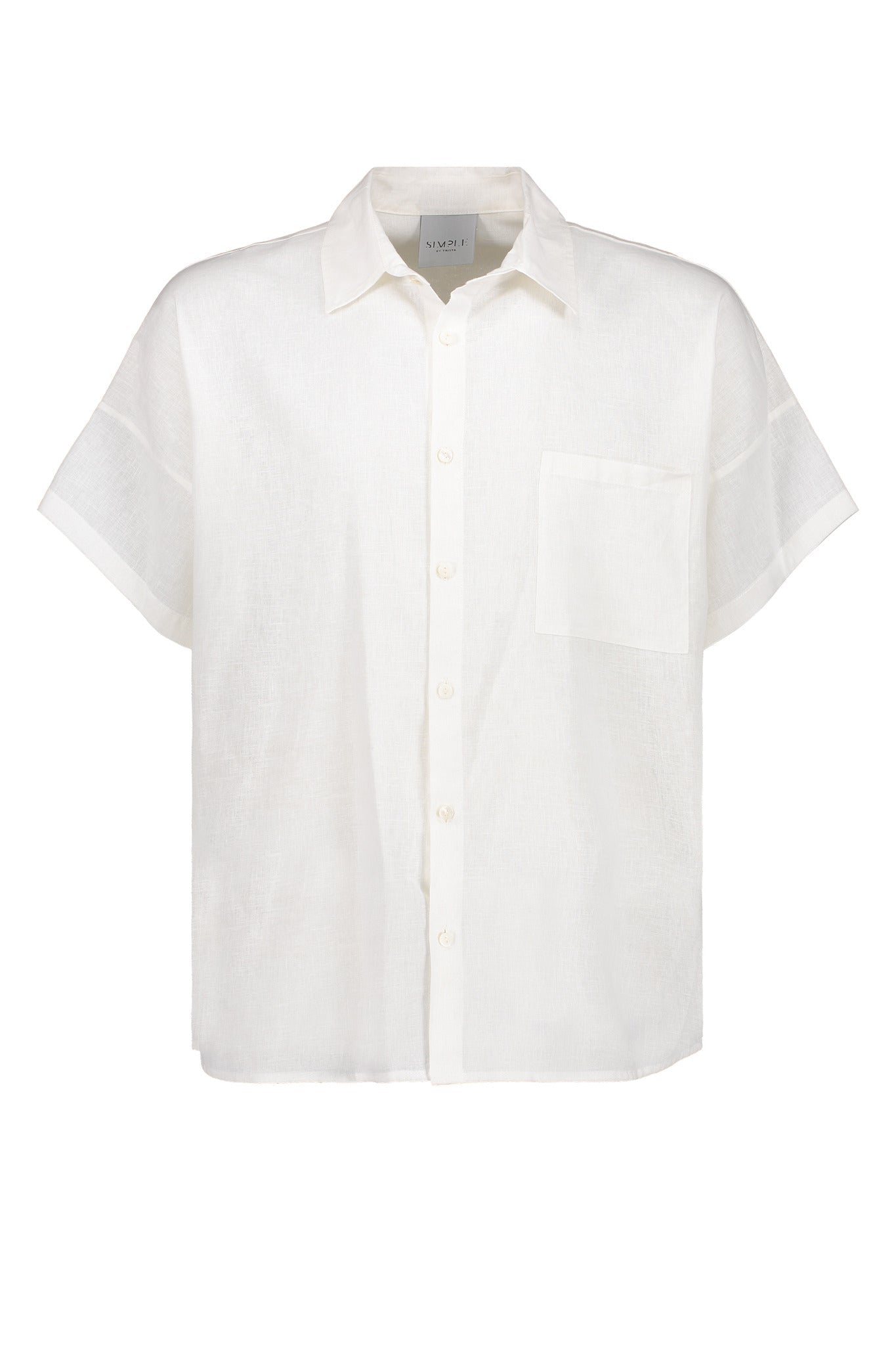 Bismuth Short Sleeved Linen Blend Shirt