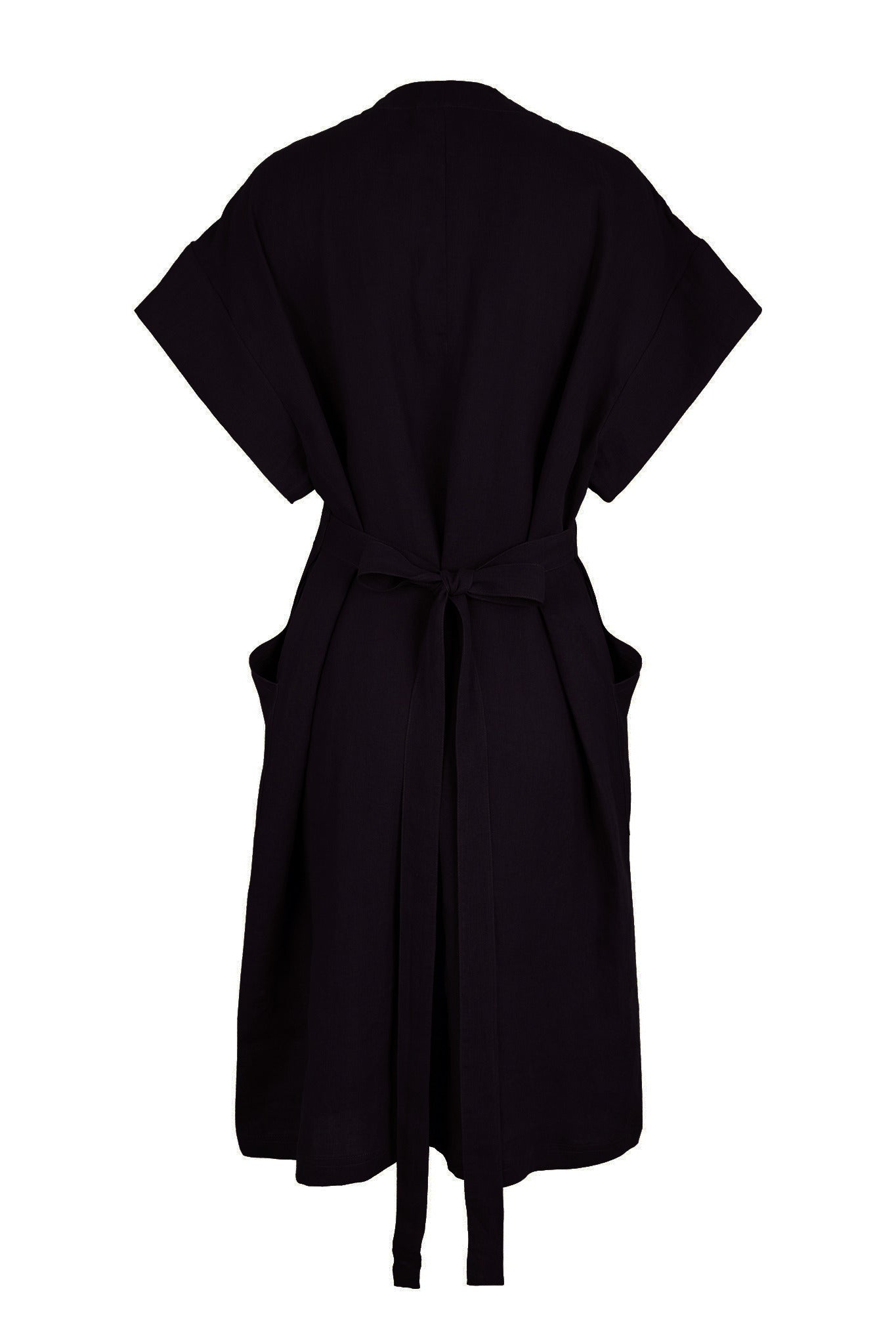 Mundo Linen-Blend V-Neck Wrap Dress