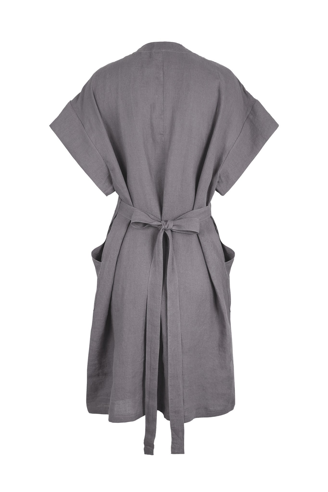 Mundo Washed Linen V-Neck Wrap Dress