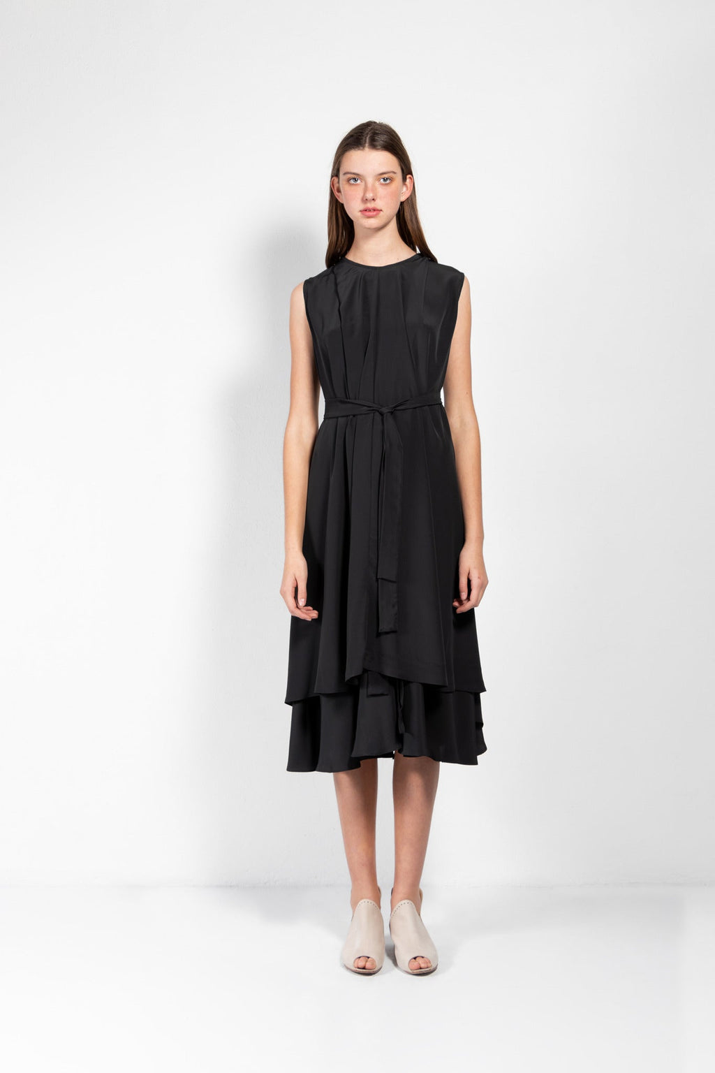 Rea Crêpe de Chine Midi Wrap Dress