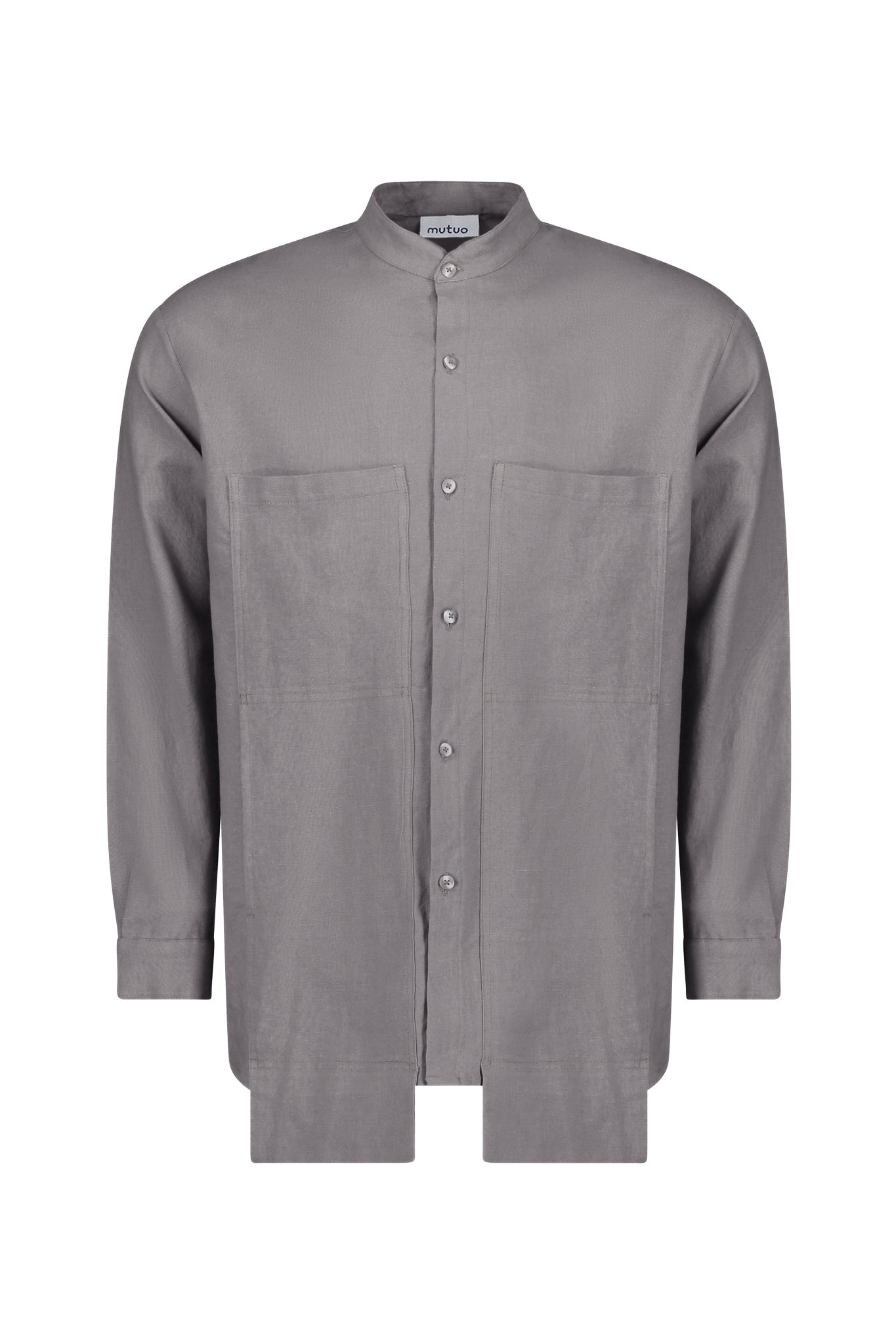 Iodine Front Pocket Washed Linen Shirt