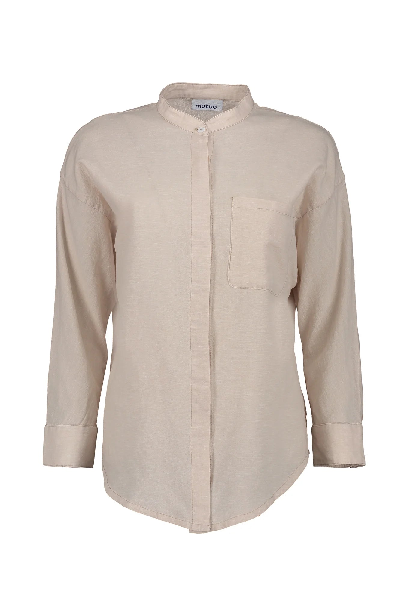 Tau Linen Blend Kimono Sleeve Shirt