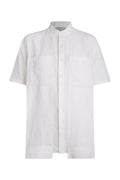 Iodine Front Pocket Short Sleeved Linen Shirt